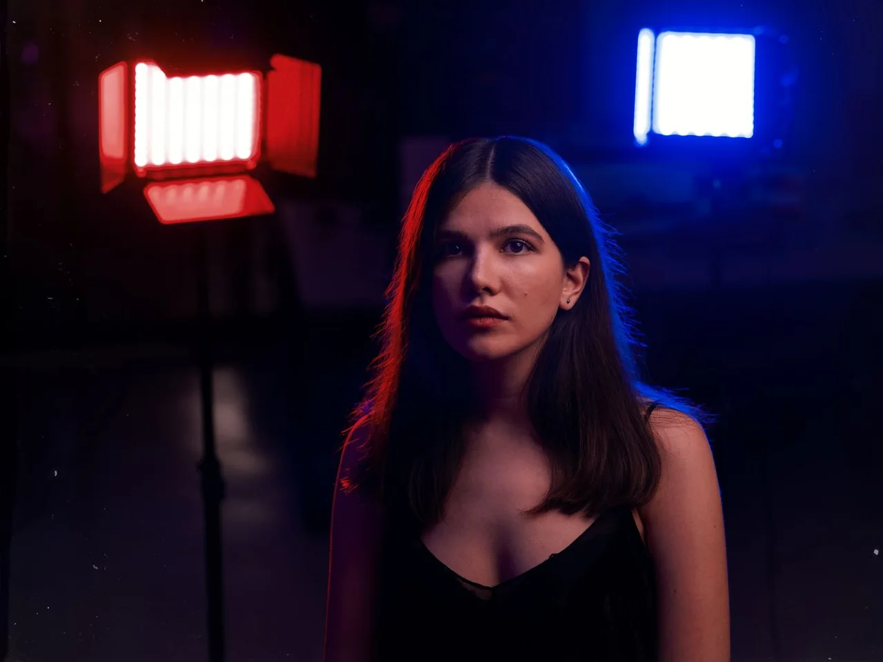 Character lit by studio panels, held consistent from shot to shot