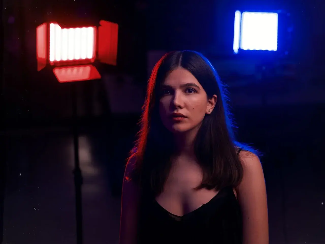 Character lit by studio panels, held consistent from shot to shot